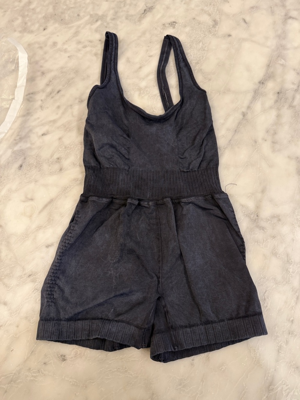 FP Movement by Free People Black Tank Romper